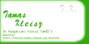 tamas kleisz business card